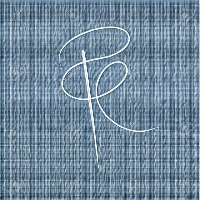 needle and thread icon vector in flat style