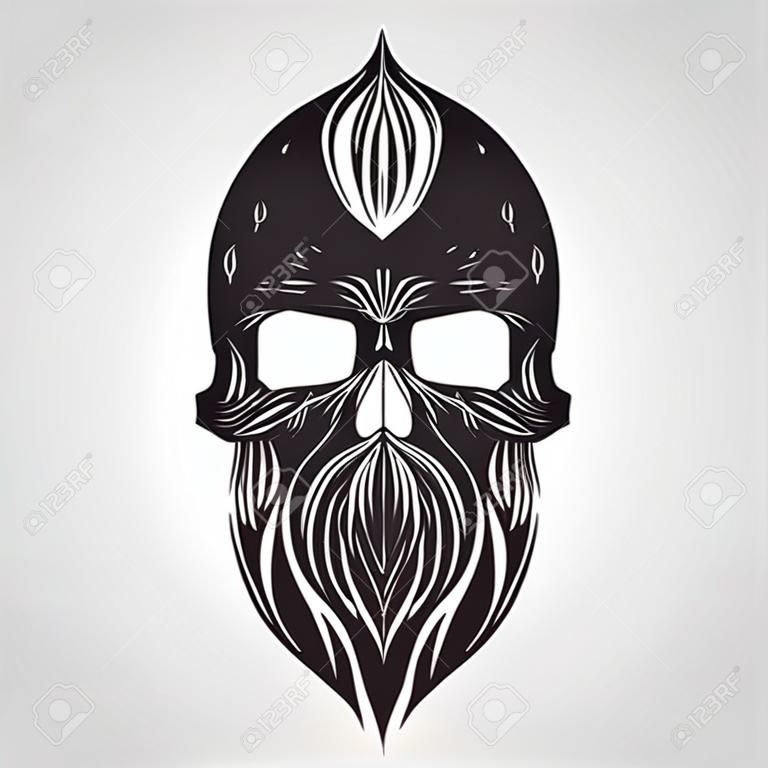 Bearded skull vector