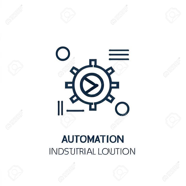 automation icon vector from industrial revolution collection. Thin line automation outline icon vector illustration. Linear symbol for use on web and mobile apps, logo, print media.
