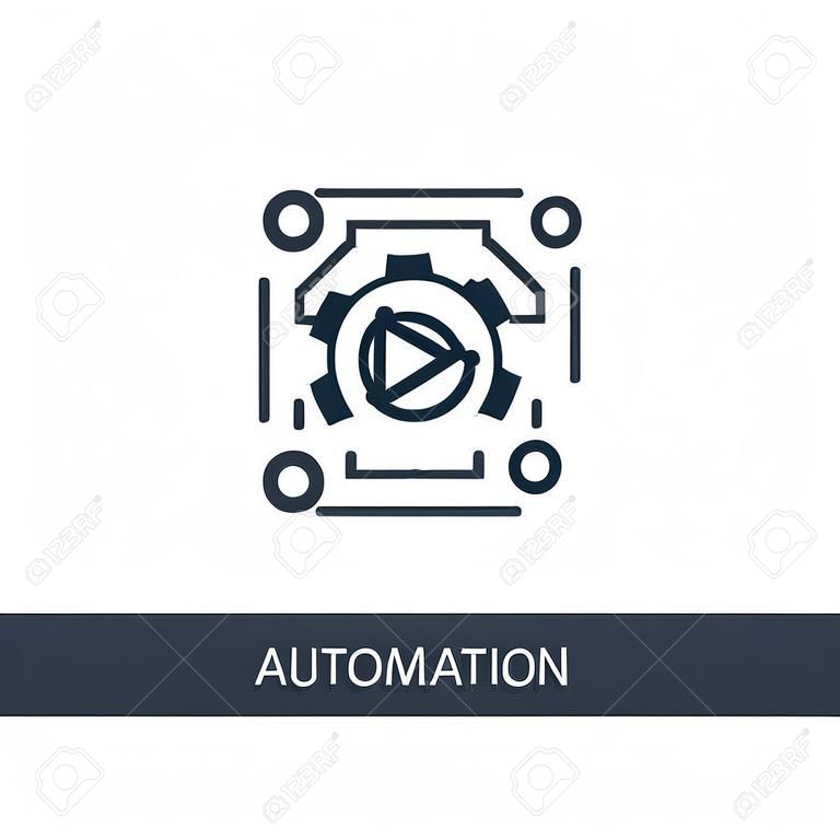 automation icon vector from industrial revolution collection. Thin line automation outline icon vector illustration. Linear symbol for use on web and mobile apps, logo, print media.