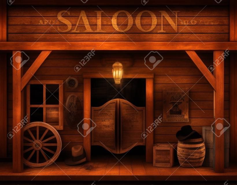 Wild West Saloon Composition
