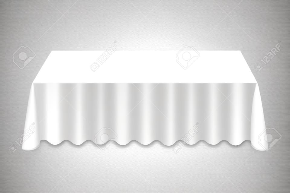 Blanco Mesa Rectangular Con Aislados Ilustración Mantel Ilustraciones svg,  vectoriales, clip art vectorizado libre de derechos. Image 23652903