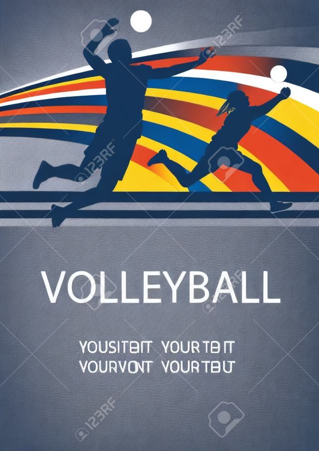 Ilustracja Siatkówka Sport tle plakatu