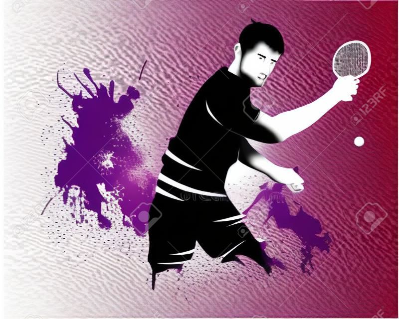 Table tennis sport vector illustration