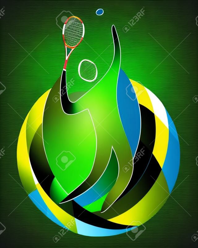 Abstract tennis logo design in vector quality.