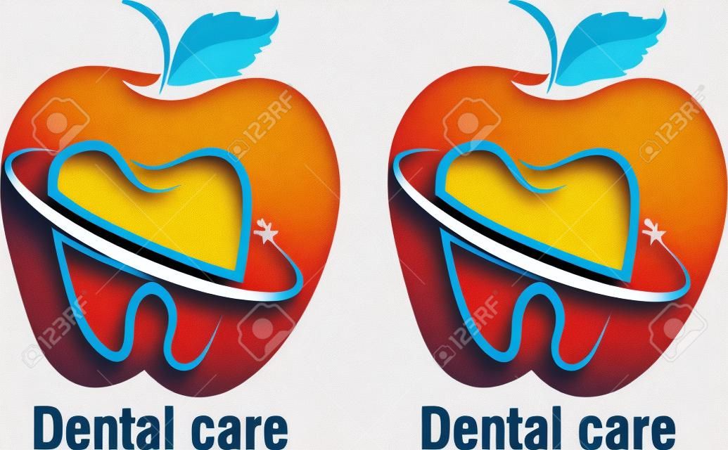 Illustration art of a Dental care icon with isolated background