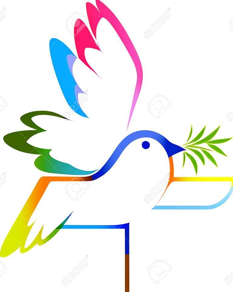 Illustration Kunst eines Tauben-Symbol mit weißem Hintergrund