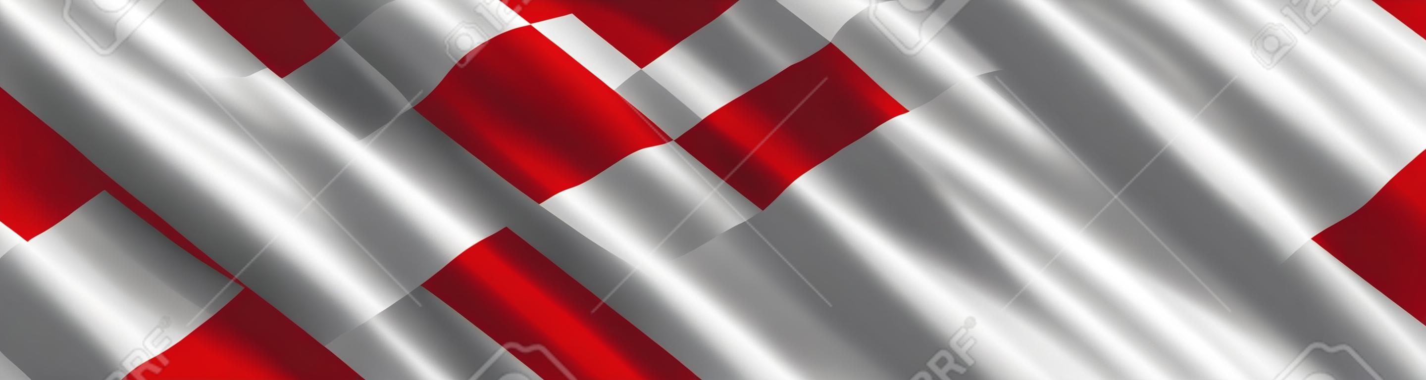 Flaga Polski w wiatr
