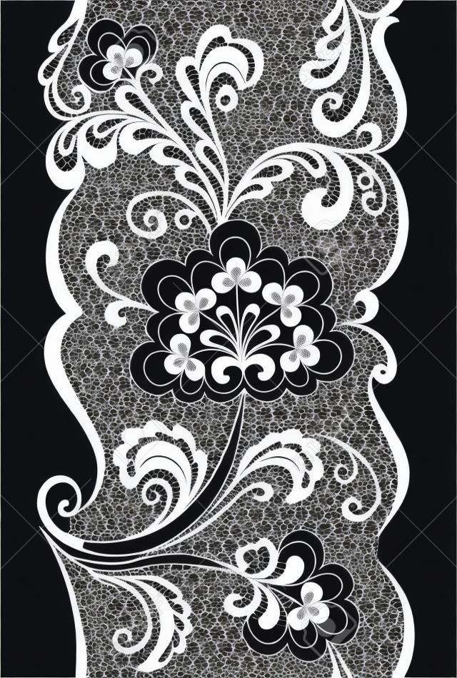 Seamless vertical lace pattern