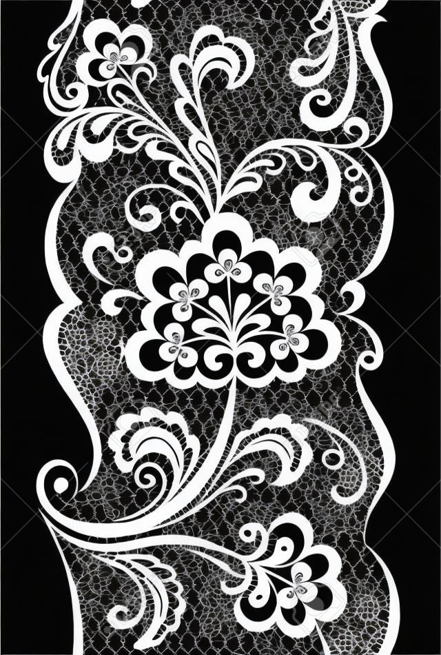 Seamless vertical lace pattern