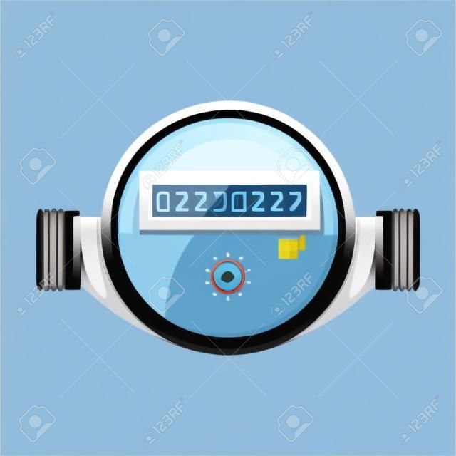 Water meter vector icon.Cartoon vector icon isolated on white background water meter .