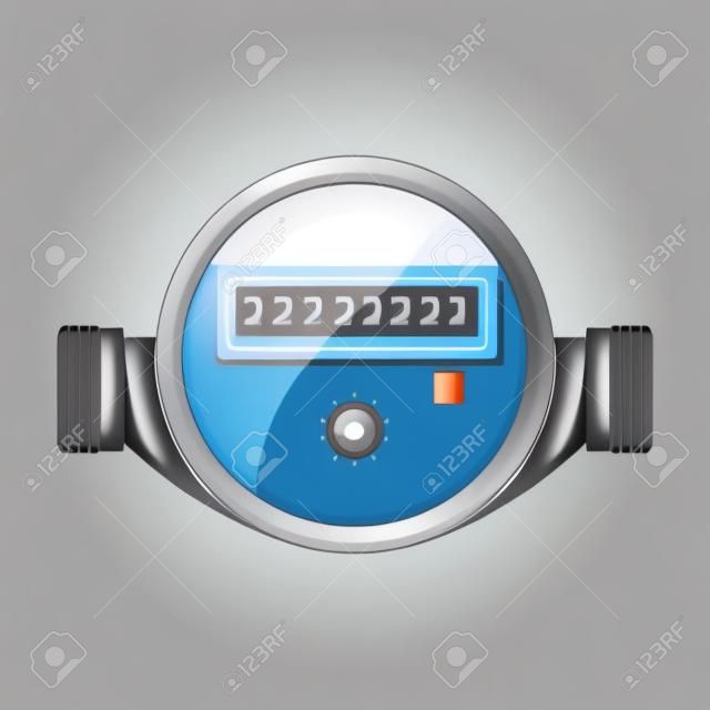 cone do vetor do medidor de água icon.Cartoon isolado no medidor de água de fundo branco.