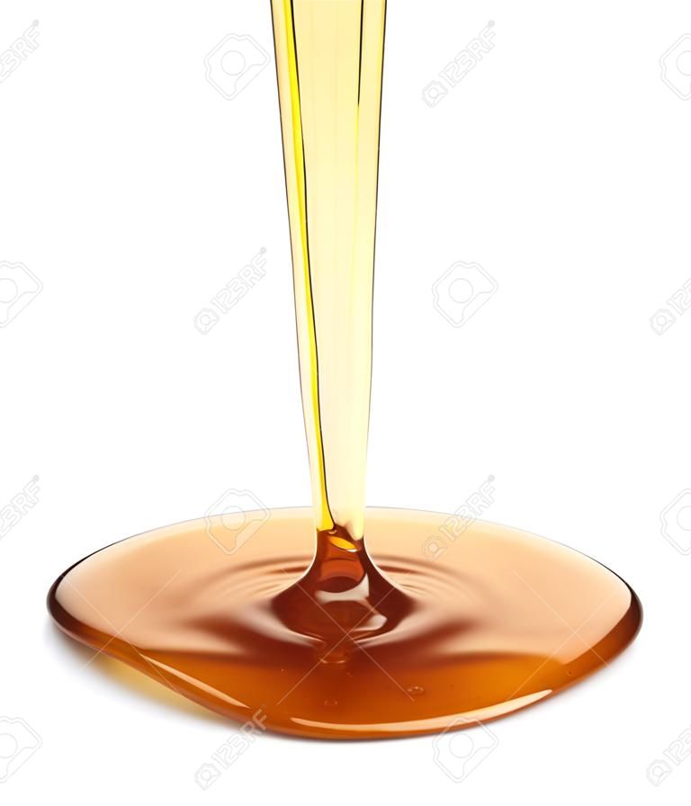 Maple syrup on a white background