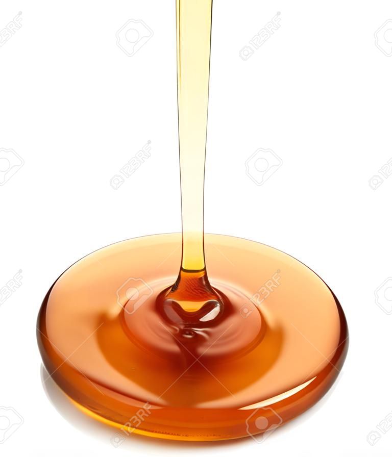 Maple syrup on a white background
