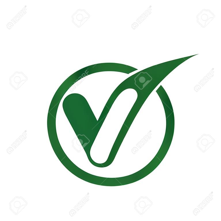 Icona del segno di spunta, spuntato, icona del tasto destro del mouse - Vector