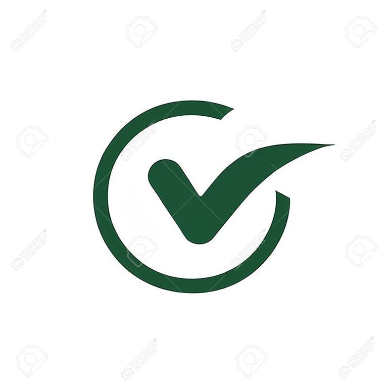 cone de marca de seleção, verificado, ícone de clique direito ” Vector