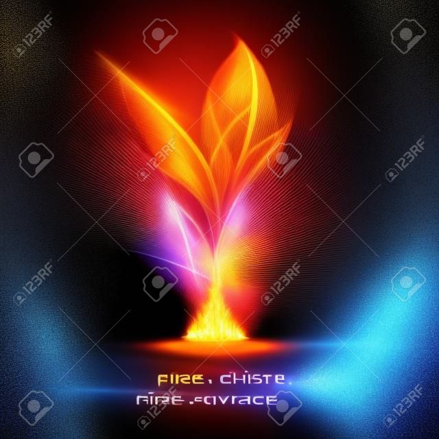 Abstract of Creative dynamic, magic fire Illustrations.