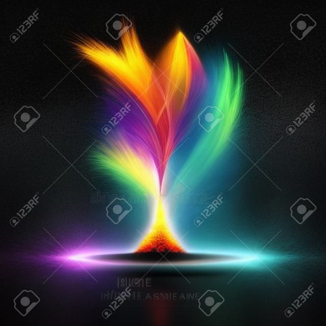 Abstract of Creative dynamic, magic fire Illustrations.