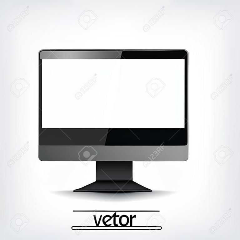 Компьютерный дисплей, векторная иллюстрация, графическая концепция для вашего дизайна.