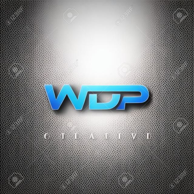 WDP Letter Initial Logo Design Template Vector Illustration