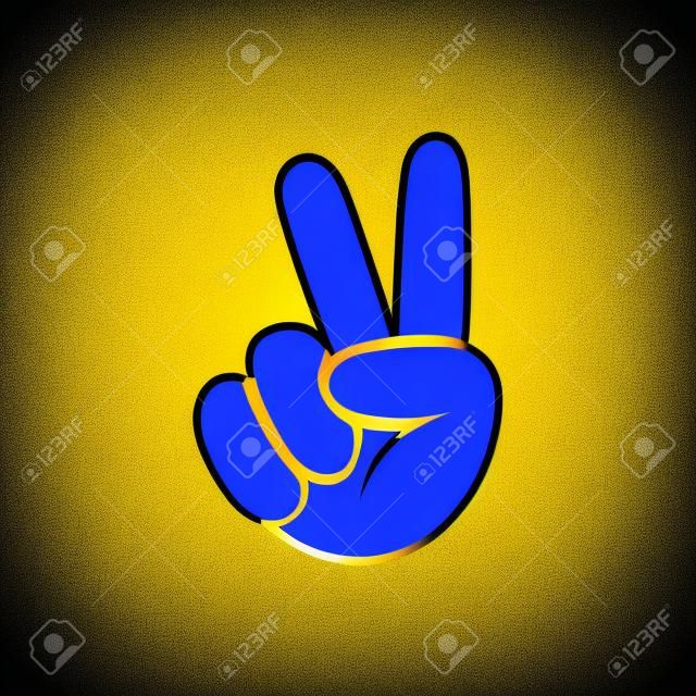 Victory hand sign icon