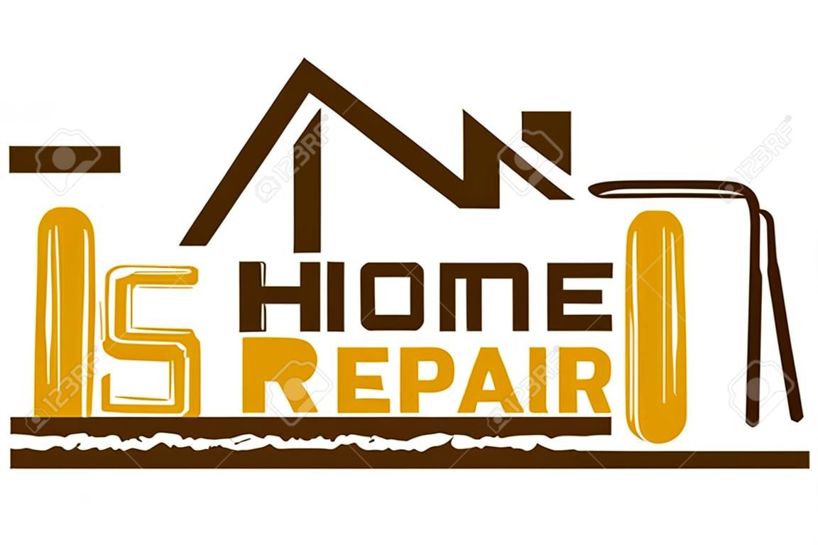 L'emblème des services de réparation à domicile. Vector illustration.
