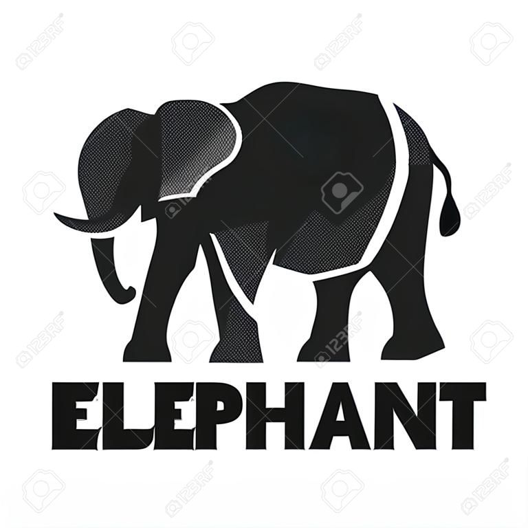 Слон. Монохромный логотип.