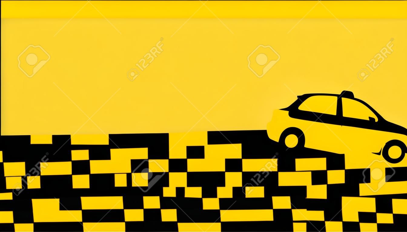 cartão de visita com táxi e lugar para texto