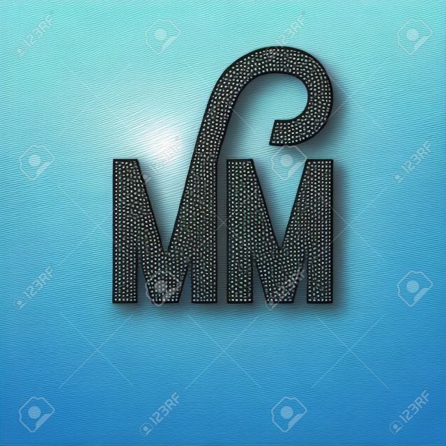 MM Letter Logo Design. Initial Letters MM Logo Icon. Abstract