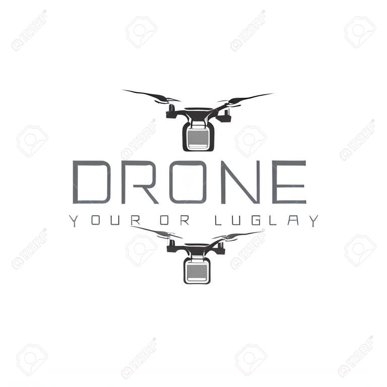 Zaprojektuj latający dron na czcionce o jako najlepszy symbol biznesu. Element projektu symbol drona. Ilustracja wektorowa EPS.8 EPS.10