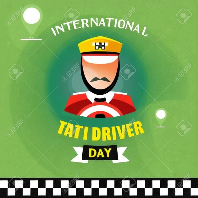 International Taxi Driver Day template design with driver icon. March holiday calendar. Vector illustration