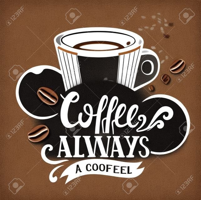 Меню кофе графический элемент для ресторана и кафе. Дизайн плаката с рисованной элементов в стиле каракули.