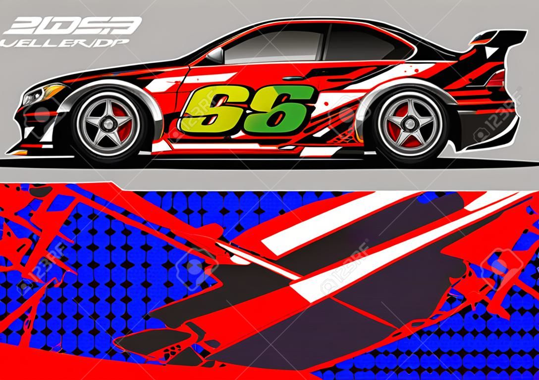 car graphic background vector. abstract race style livery design for vehicle vinyl sticker wrap