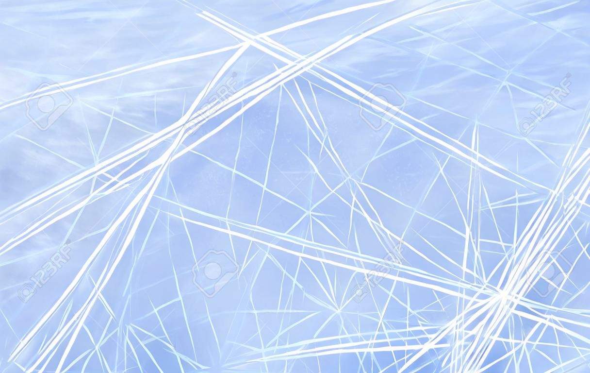 Textures blue ice. Ice rink. Winter background. Overhead view. Vector illustration nature background.