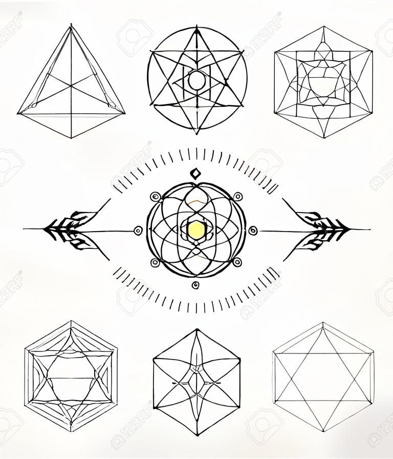 Heilige Geometrie. Alchemie, Spiritualität Symbole