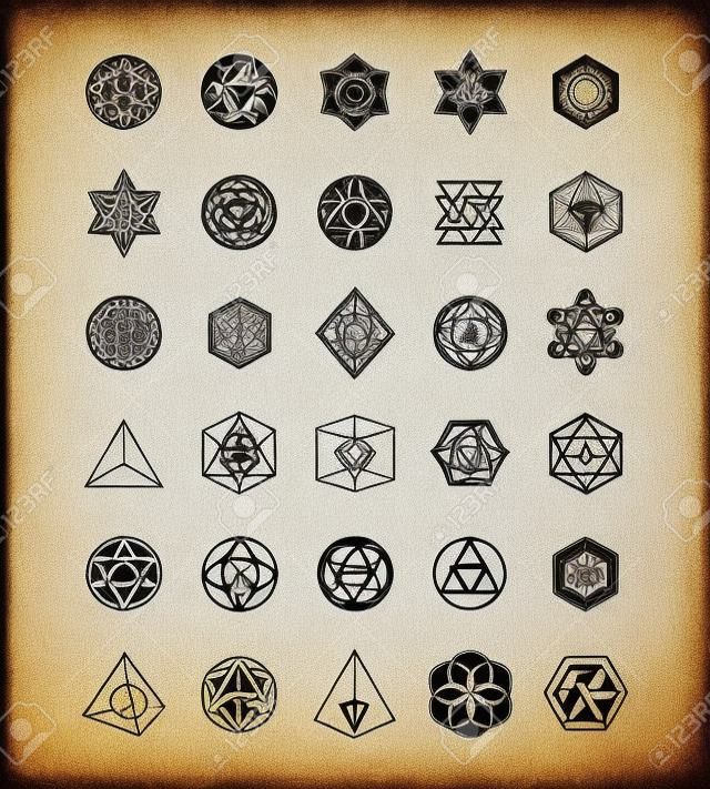 Geometria sacra Alchimia, simboli hipster