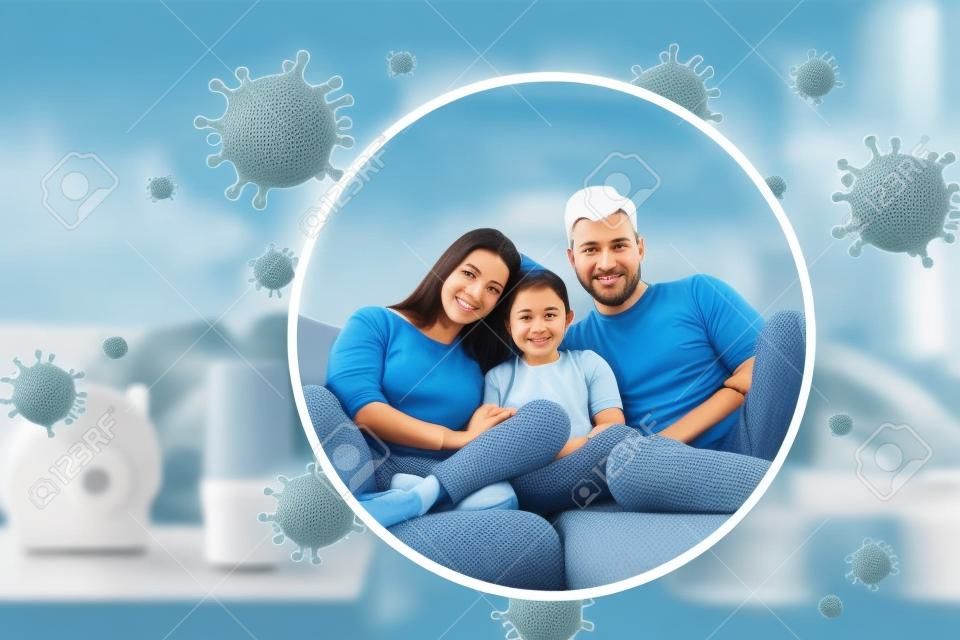 Ouders en kinderen worden beschermd tegen virussen, bacteriën en ziekten. Gezonde levensstijl, goede immuniteit, vaccinatie
