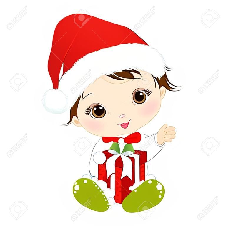ładny mały chłopiec ubrany w świąteczne ubrania.