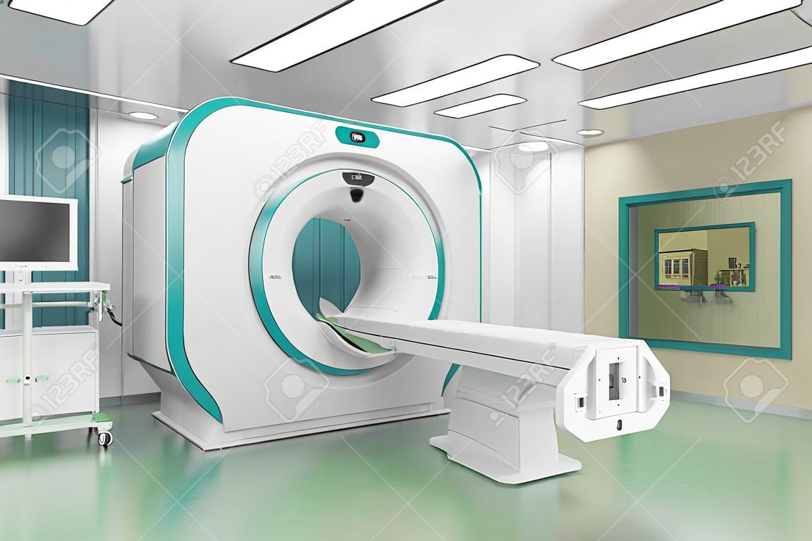 3d render of a computed tomography scan (CT) room