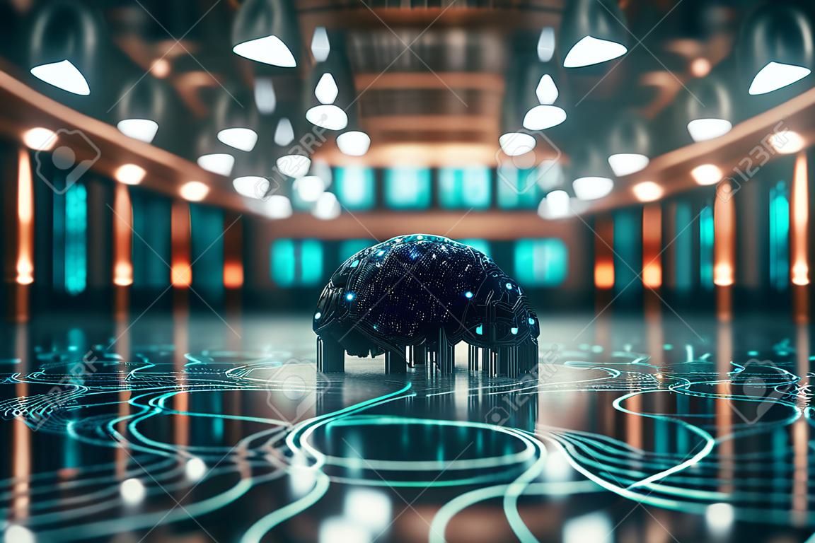AI, Machine learning, big data network connection background, Science and artificial intelligence technology, innovation and futuristic. deep learning. next step to artificial intelligence. high quality 3d illustration