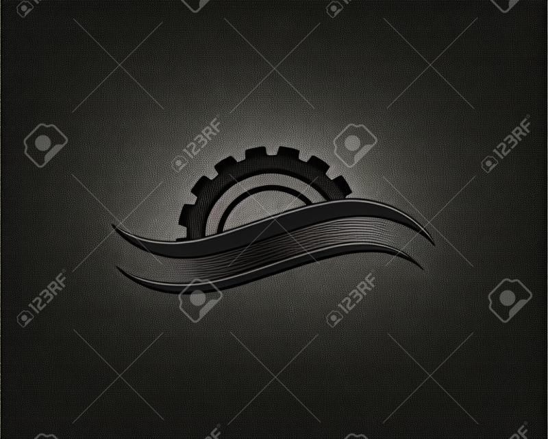 Gear Machine Template vector illustratie ontwerp