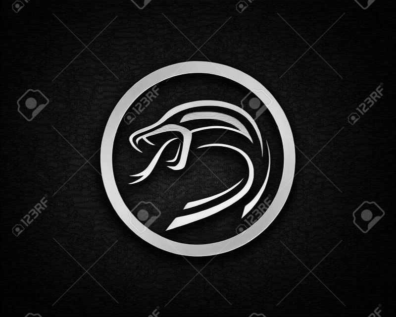 víbora cobra logotipo design elemento perigo cobra ícone. símbolo víbora