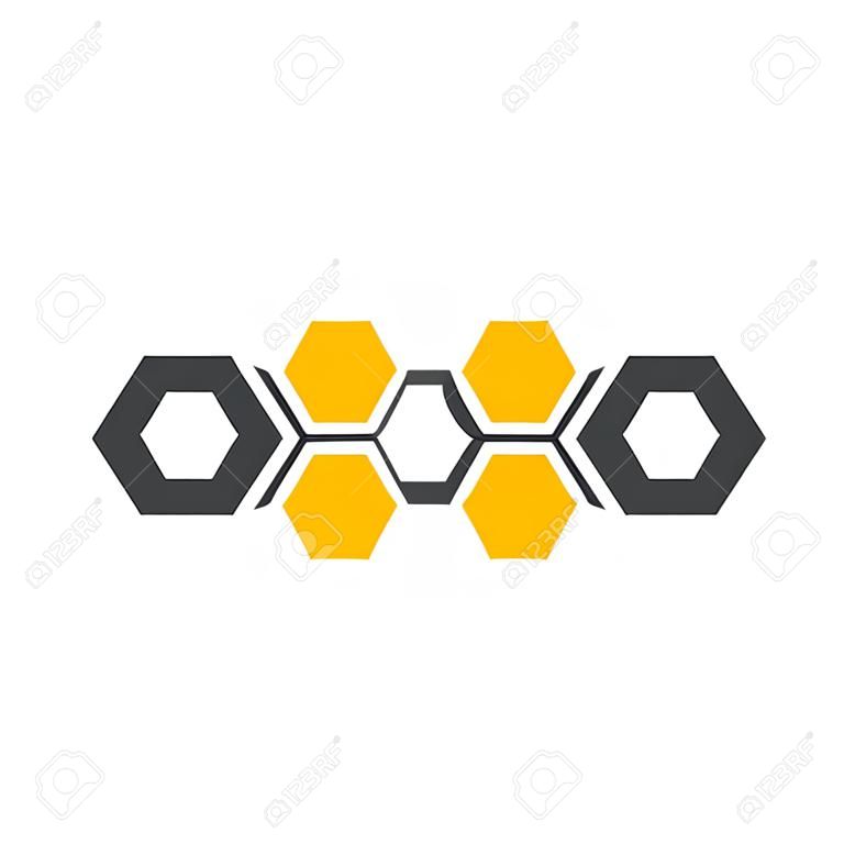 Honeycomb ilustration logo vector template
