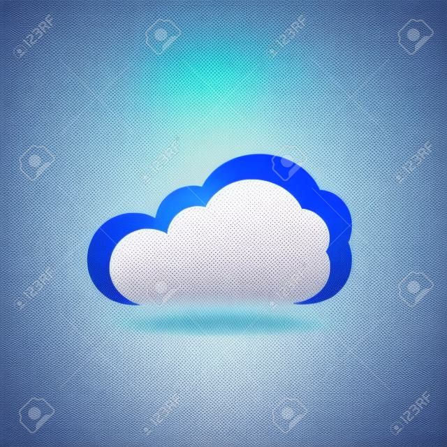 Disegno dell'illustrazione dell'icona di vettore del modello di nuvola