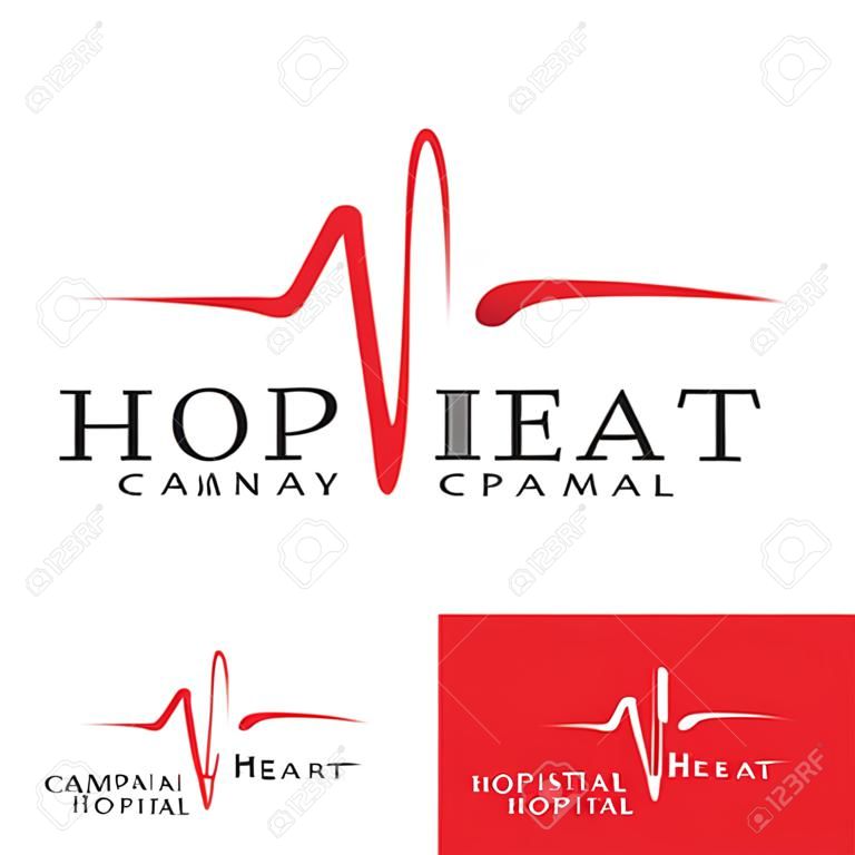 Hartslag hopitale logo vector