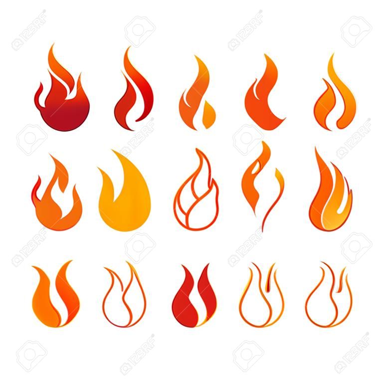 Fire Logo Template  Flame Clipart  Symbol  Icon Vector