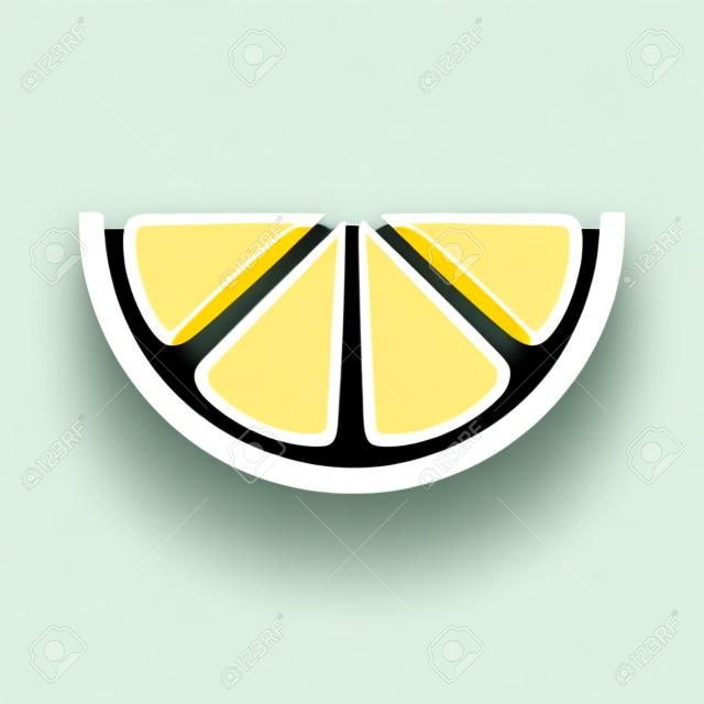Lemon citrus szelet lapos ikon alkalmazások és weboldalak