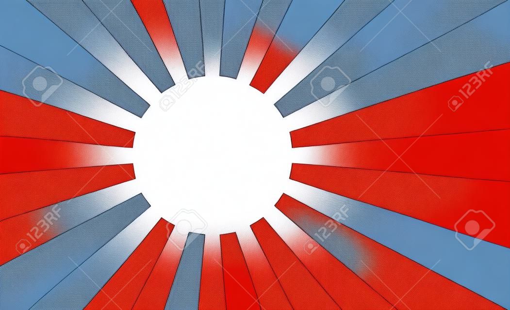 Japanese Rising Sun flag flat vector icon for apps and websites