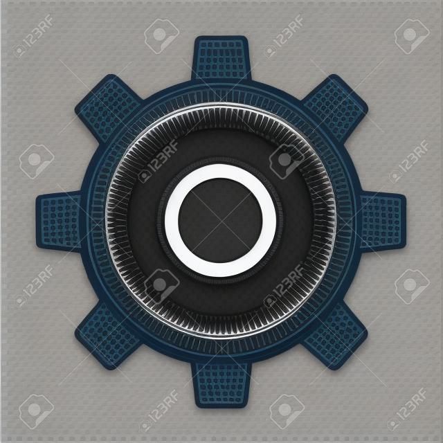 Settings gear / gear cog flat icon for apps and websites