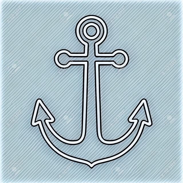 Schiffsanker oder Boot Ankerleine Kunst Symbol für Anwendungen und Websites